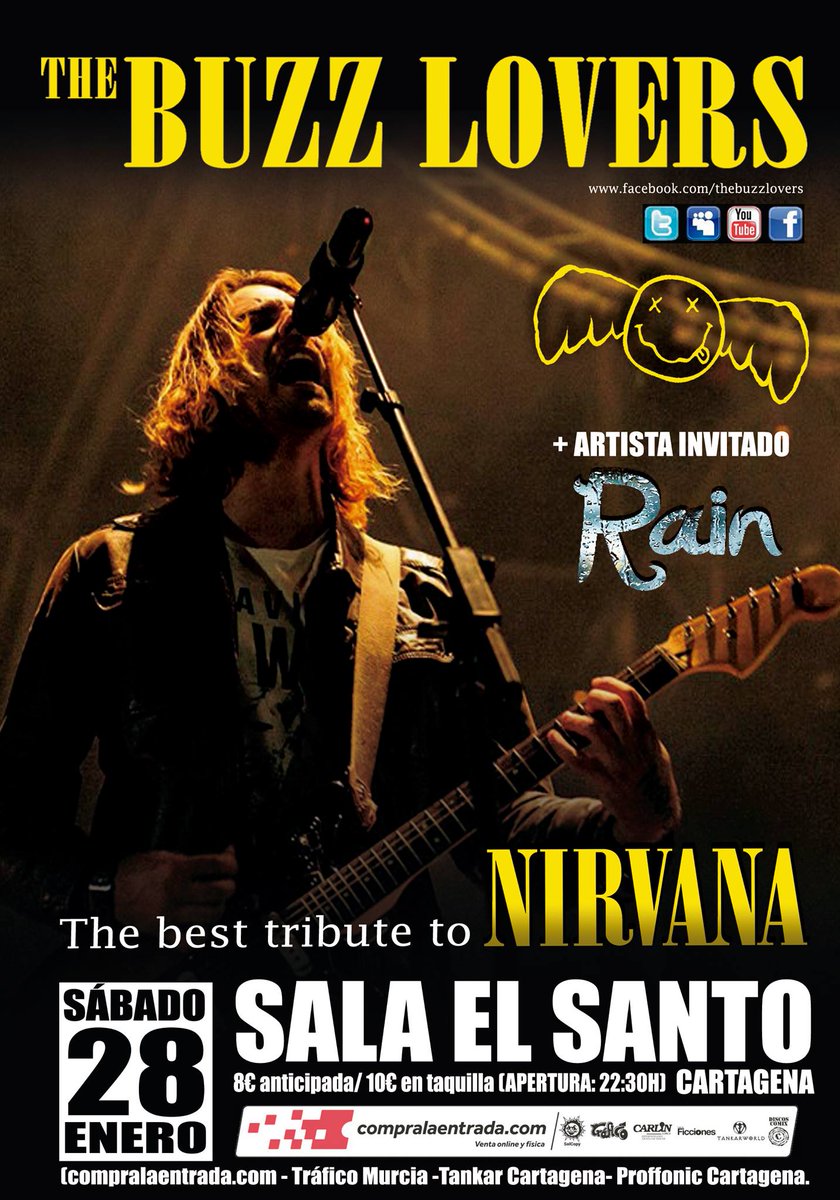Quedan tres días para The Buzz Lovers + Rain en Sala El Santo (Cartagena). ¿Tienes ya tu entrada? compralaentrada.com/event/the-buzz…