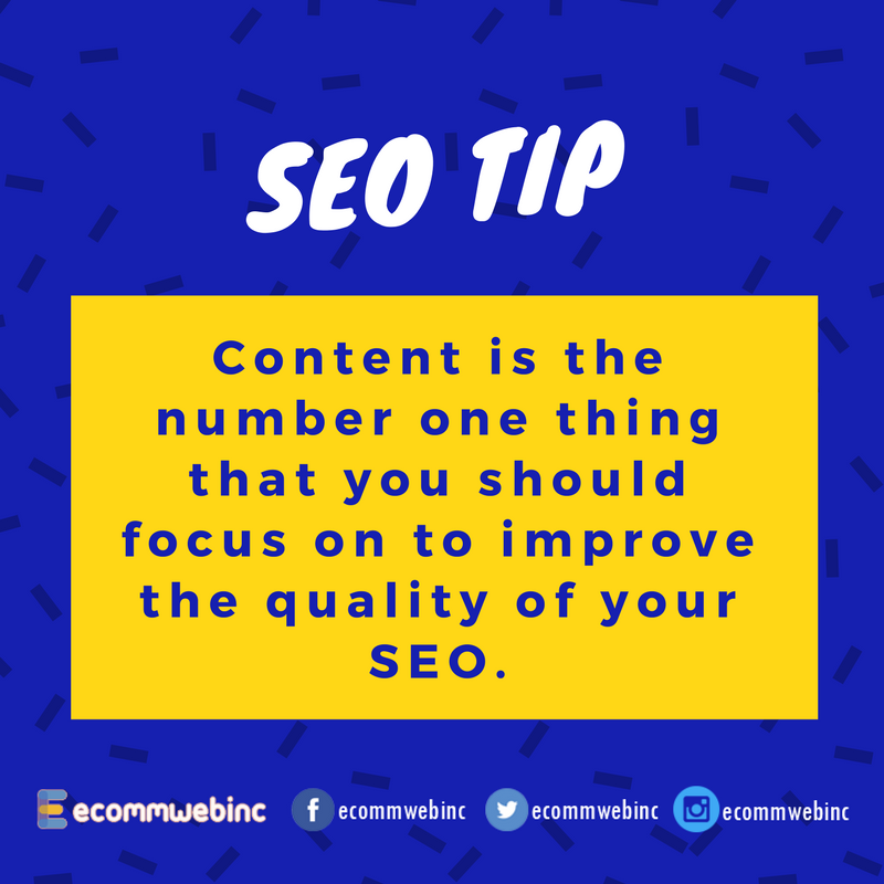 ecommwebinc's tweet photo. Content is the number one thing that you should focus on to improve the quality of your #SEO.
#ecommweb #marketing #online https://t.co/sboQTswn0J