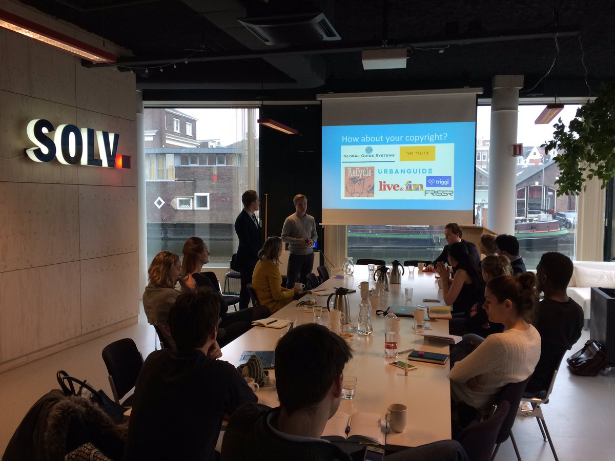 startupinres's tweet photo. How about your copyright? All startups getting great advice from @DeCliniC and @SOLV_Advocaten https://t.co/0op6s1YhDe