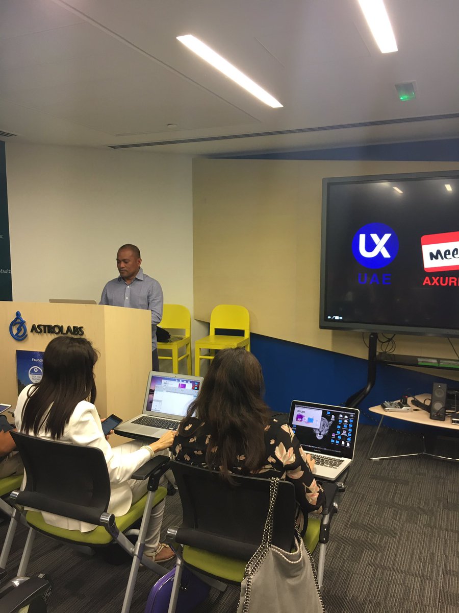 katral's tweet photo. Our trainer and speaker today is a special guest @theuimind. Here to talk about all things @axurerp @AstroLabsME https://t.co/ZTKkrDTs51