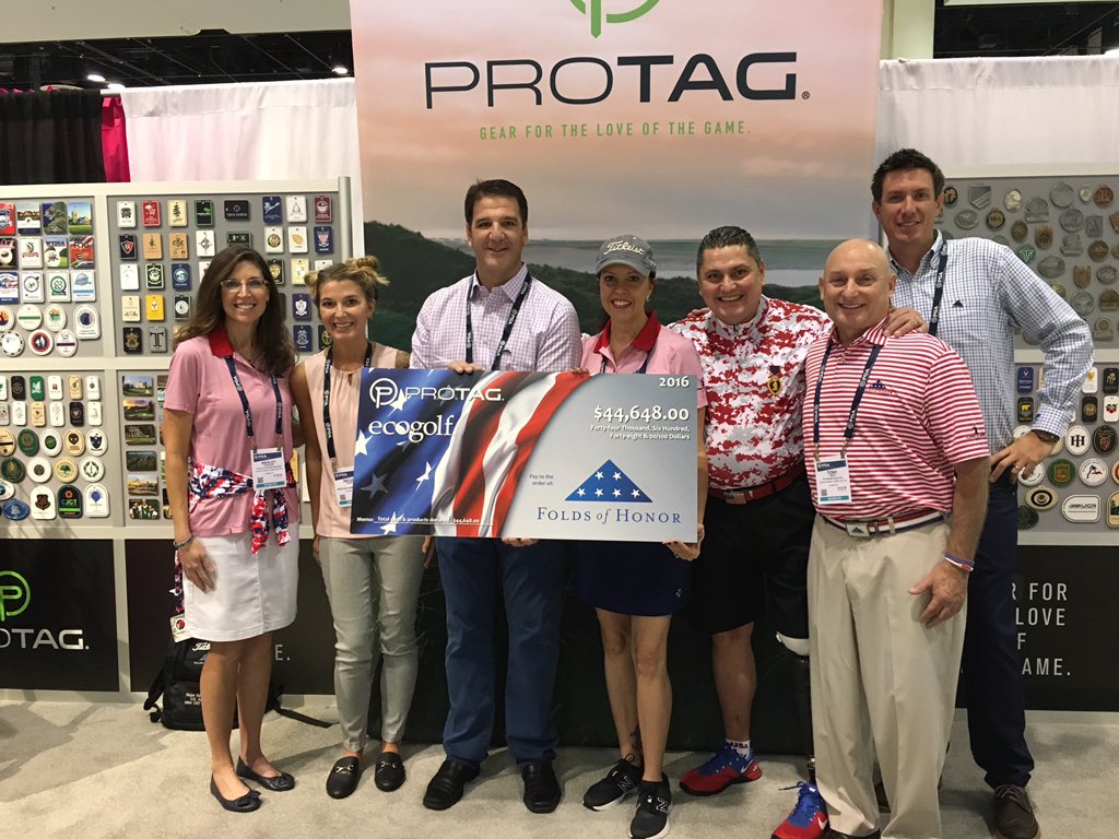 FoldsofHonor's tweet photo. Huge shoutout to @EcoGolfUSA for their incredible donation to the mission of Folds!! #PGAShow #IStandWithFolds https://t.co/K2PZUaR1JB