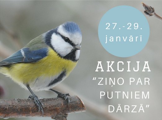 Pēc dažām dienām jau <a href="/LOB_lv/">Latvijas Ornitoloģijas biedrība</a> akcija “Ziņo par putniem dārzā”, kurā var piedalīties ikviens!  dabasdati.lv/lv/article/jau…