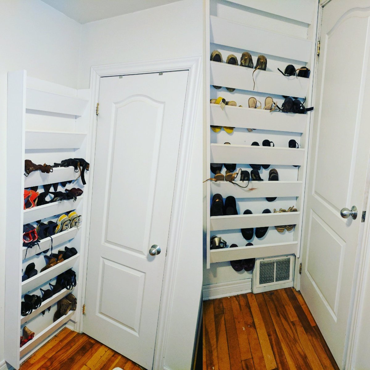 RDSToronto's tweet photo. Another fun project we recently completed: #custom shoe racks #RoweDesignStudios #woodworking #youknowyouwantit https://t.co/U5ndB2OhYu