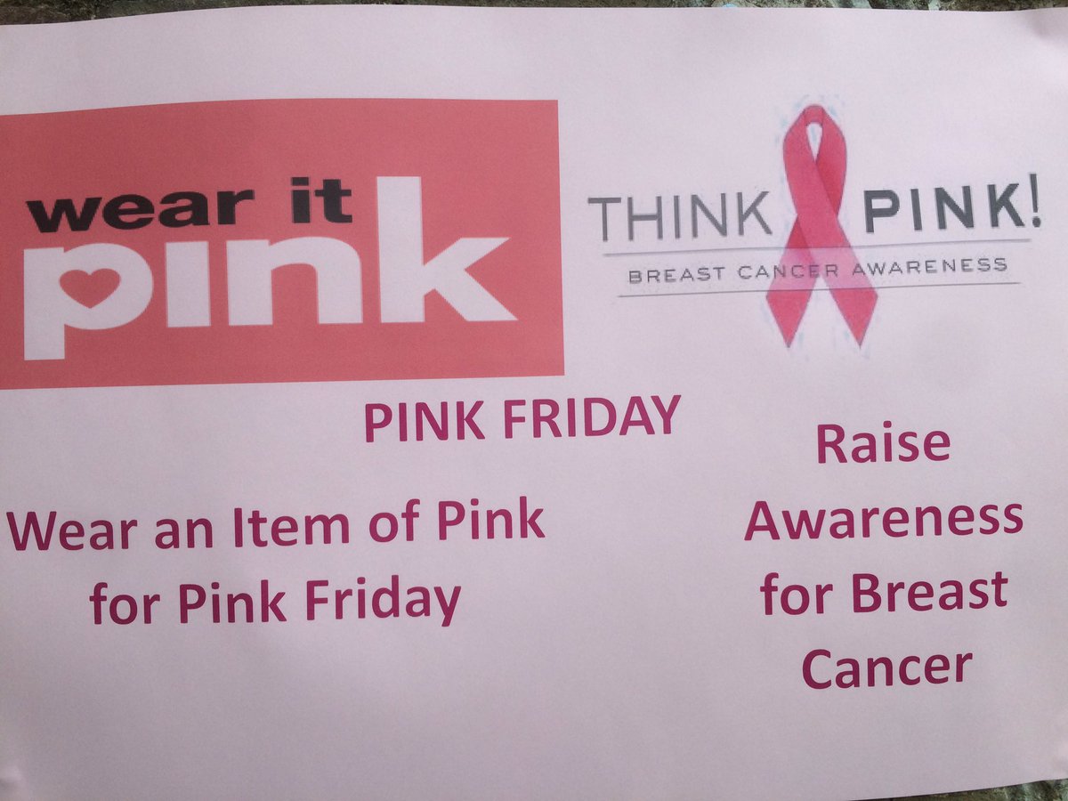 Preparations for Pink Week are underway. Raising awareness of women's health issues.