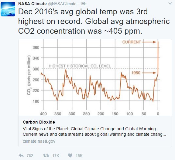 NASA's Climate Science Page <a href="/NASAClimate/">ARCHIVED - NASA Climate</a> Has Also Just Defied Trump's Gag Order.  Let's Support Them!  
RETWEET!