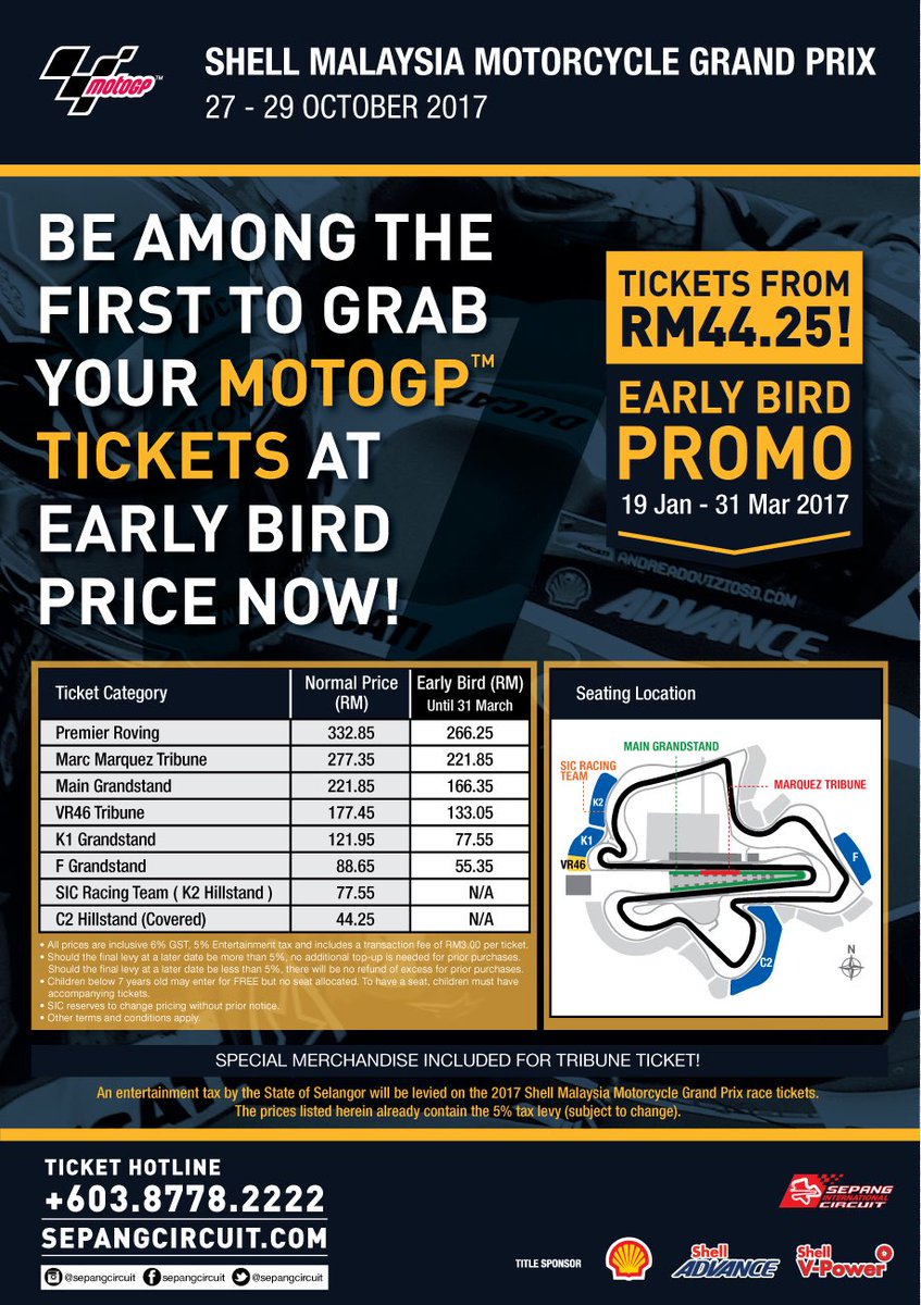 sepangcircuit's tweet photo. The RACE is back for 2017 ! Get your MotoGP™ Tickets from RM44.25! Online at https://t.co/7aQEYiKhLf
#sepangcircut #motogp #sepangtest https://t.co/zlVtWBVyNx