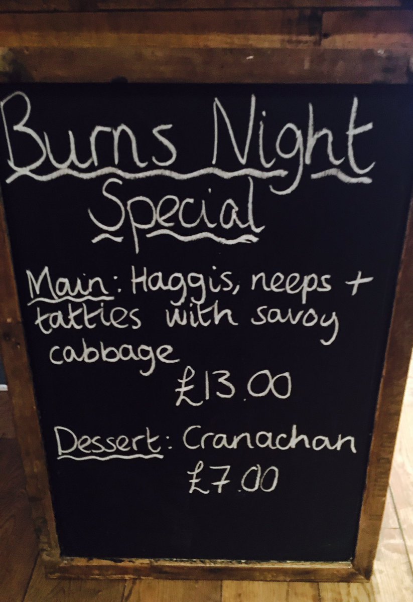 On the menu tonight... #burnsnight #fulhampubs #haggis