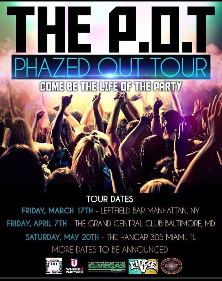 RealTDotTho's tweet photo. #MiamiFL @PhazeVNC will be in the city May 20th for the #PhazedOutTour ! You're not gonna wanna miss this one!!! #MiamiNightLife #ThePOT https://t.co/5zwX5FDERY