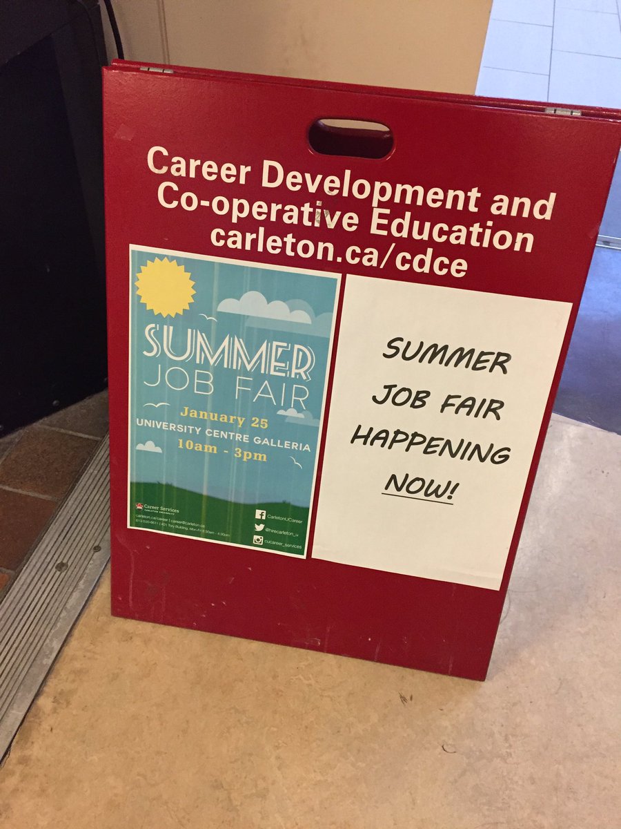 Come visit us at @Carleton_U for their Summer Job fair! 10am-3pm. #universitycentre #ottawa #employmentwithpurpose
