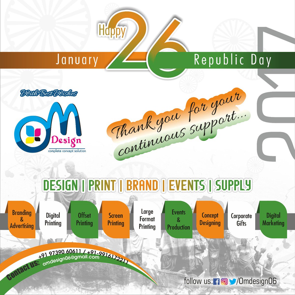 Omdesign06's tweet photo. #OmDesign06 #HappyRepublicDay #PrintCollaterals #OffsetCollaterals #GiftCollaterals #Eventcollaterals #DigitalMarketing https://t.co/blPi3m7FCX