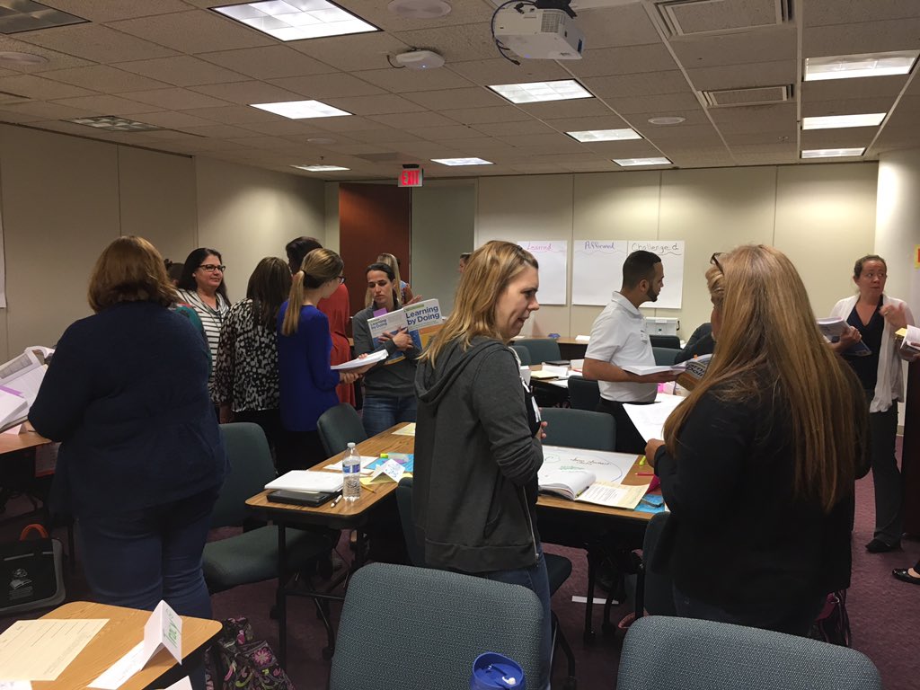 GlennaEWyatt's tweet photo. Learning about PLC Essentials using strategies from the instructional framework. Active learning with adults! #ocpsplc #ocpspds https://t.co/GvSX2Z3pe9