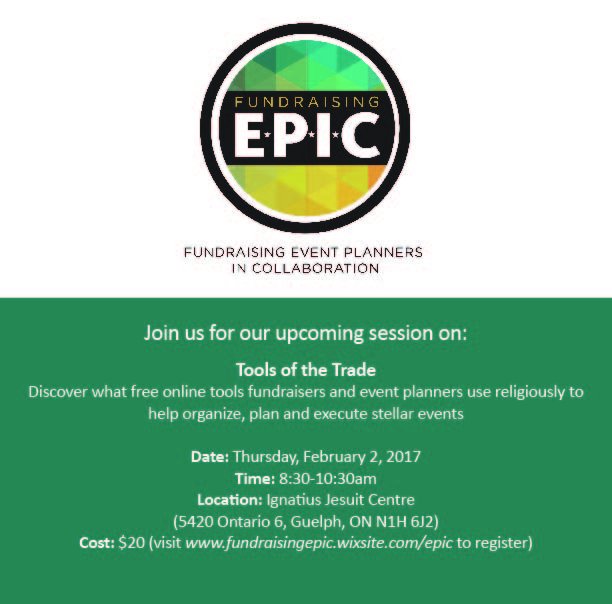 FundraisingEPIC's tweet photo. Are you looking for free online tools that can help you execute stellar events? Join us on Feb 2 to learn more! https://t.co/Edv6ASrJNR https://t.co/IrpCxEv0Wp