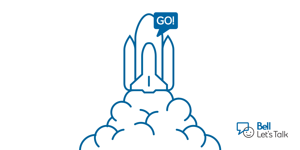 Bell_LetsTalk's tweet photo. Let's launch the conversation about #mentalhealth to the moon and back! #BellLetsTalk @Cmdr_Hadfield https://t.co/zroCyemyUu