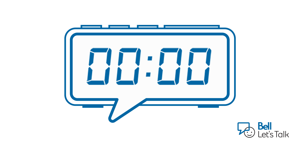 Bell_LetsTalk's tweet photo. @shaunmajumder #BellLetsTalk Day lasts way more than 22 minutes! Let’s keep the conversation going all day long. Thanks for your tweets. https://t.co/N1euruP0Ds