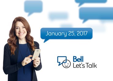 Today is Bell Let’s Talk Day: Bell will donate 5 cents to mental health for every use of #BellLetsTalk. More info: bit.ly/2jBdhyq