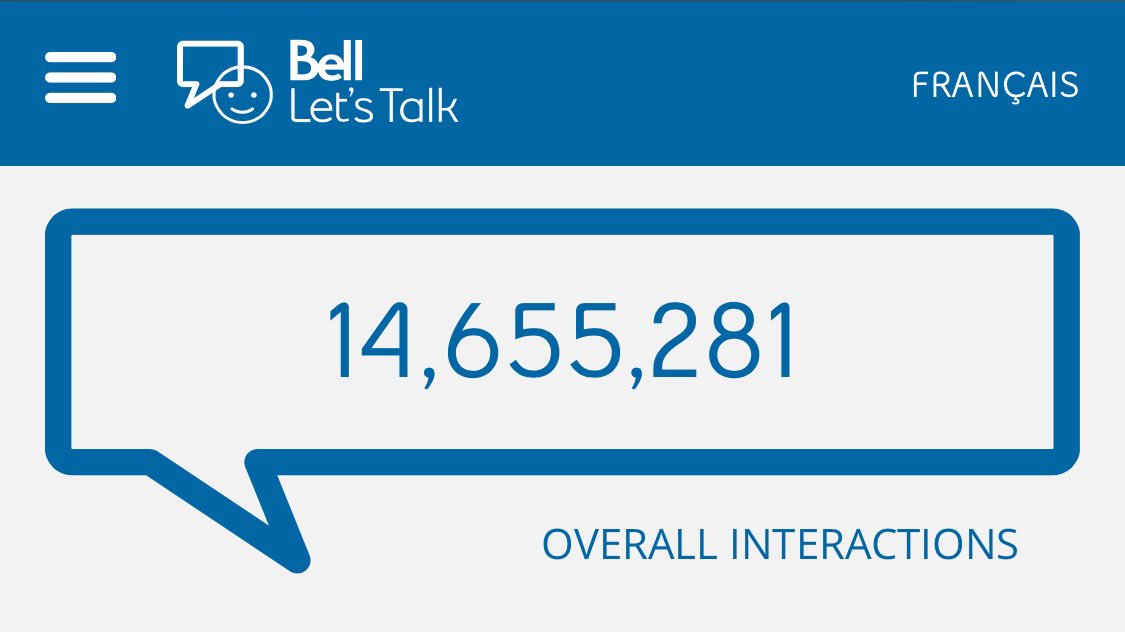WilliamShatner's tweet photo. Here's the 7am update. 5 million in an hour. It's good but we have to up the game to get to 600 million by mindnight PT #BellLetsTalk https://t.co/oB89Qt4yHK