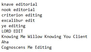 My attempt to come up with a business name descended into Partridge