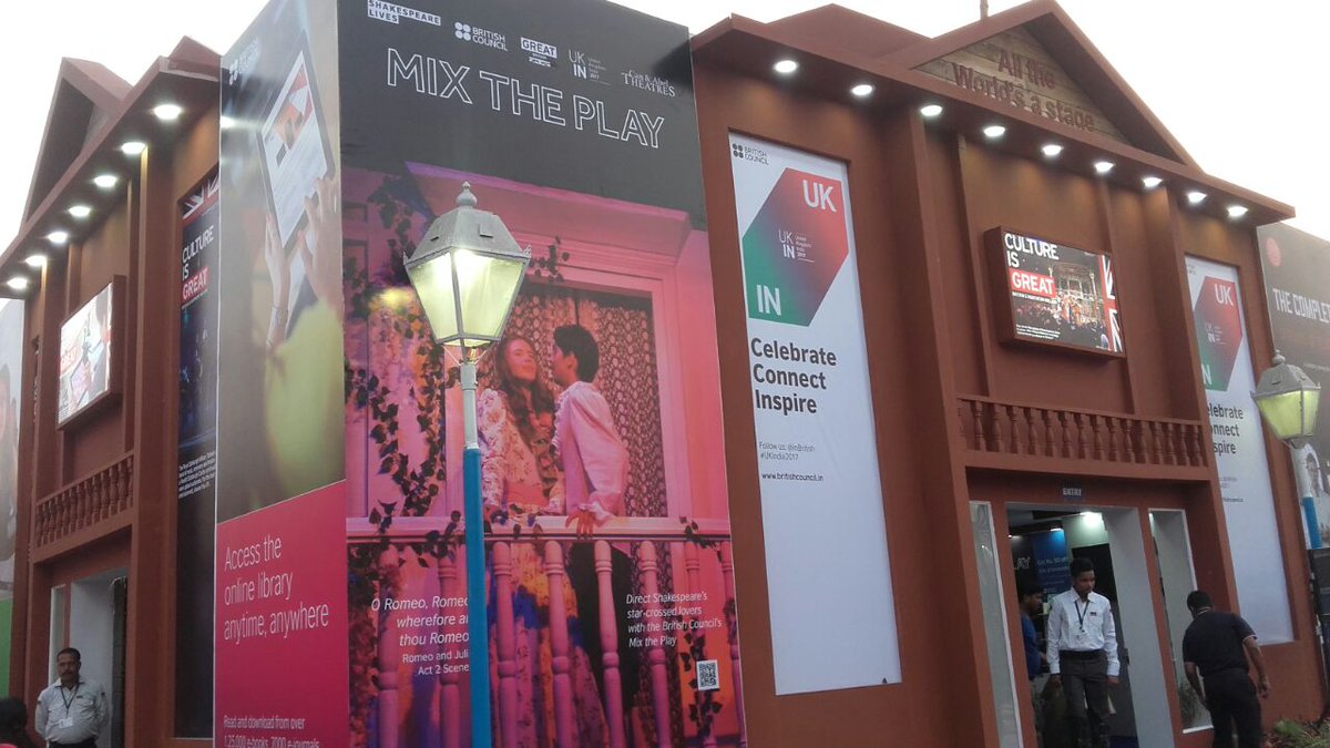 shonaliganguli's tweet photo. #Kolkata welcome to #UKIndia2017. #ShakespeareLives @inBritish pavilion @kolkataboimela through #MixThePlay #CompleteWalk. #DontMissOut https://t.co/ZYYjiEoMyD