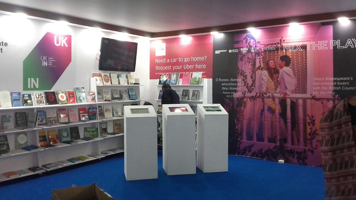 shonaliganguli's tweet photo. #Kolkata welcome to #UKIndia2017. #ShakespeareLives @inBritish pavilion @kolkataboimela through #MixThePlay #CompleteWalk. #DontMissOut https://t.co/ZYYjiEoMyD