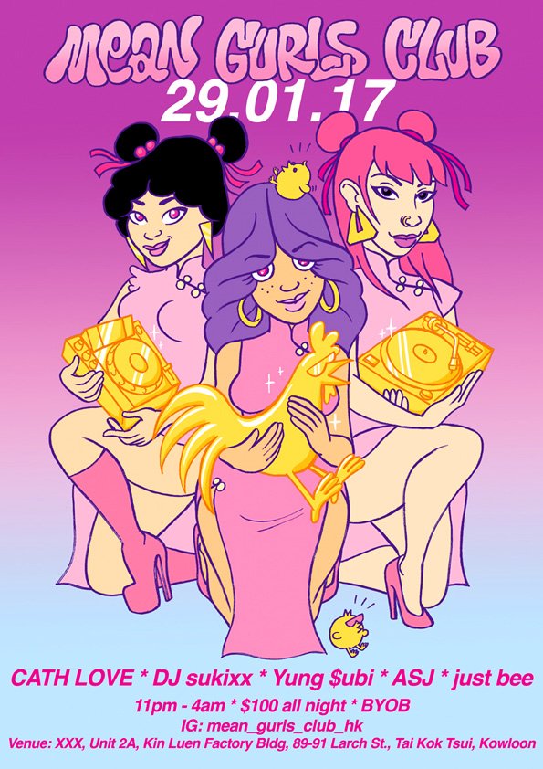 hongkonghustle's tweet photo. "Mean Gurls Club" all-girl DJ line-up brings new flavor to XXX Hong Kong over Chinese New Year! Sunday, the 29th! #cny2017 #cnyHK #hk #CNY https://t.co/gjUJXmEew9