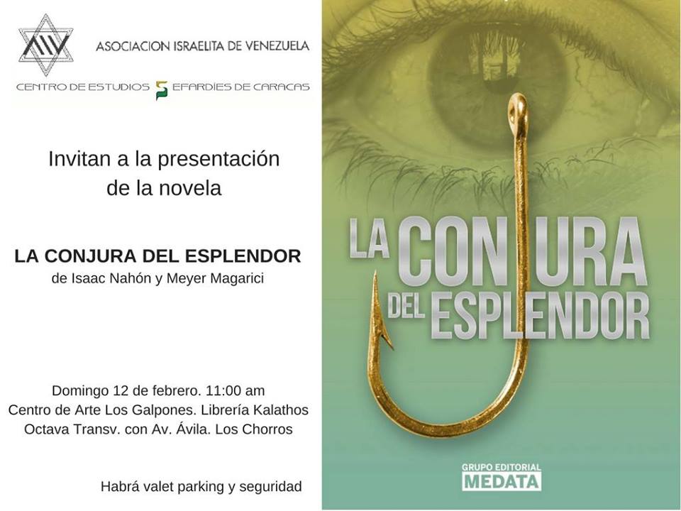 CESC_VE's tweet photo. Presentación en Caracas de la novela La conjura del esplendor
Domingo, 12 de febrero a las 11:00 am

Librería Kalathos https://t.co/IE10shI0XI