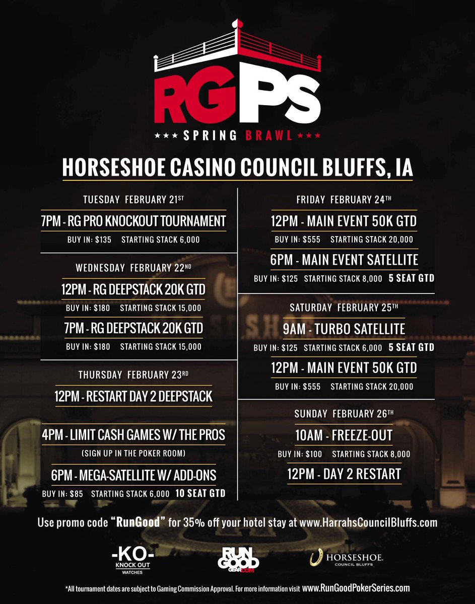 Harrah's council bluffs poker tournaments