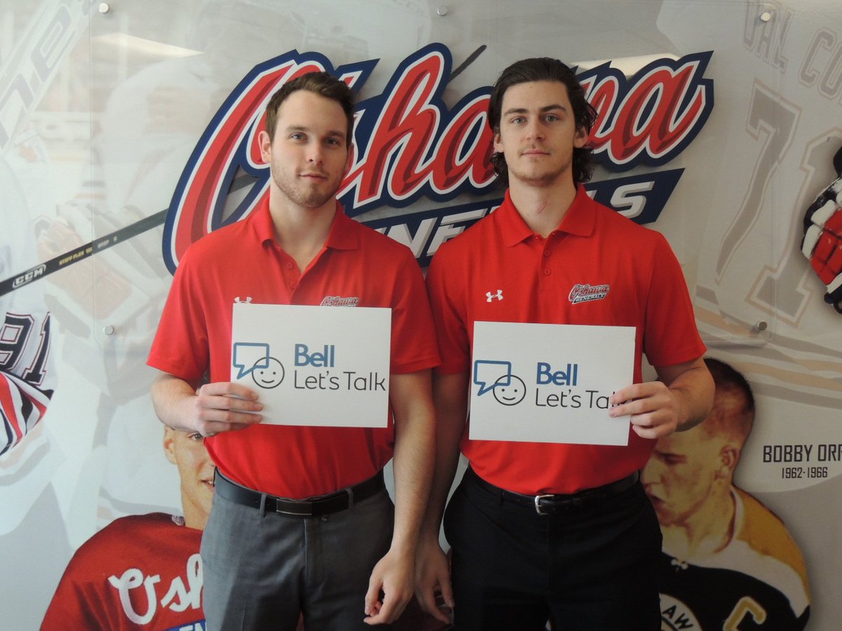 Join Gens <a href="/JoeManchurek/">Joey Manchurek</a> <a href="/medmercier96/">Médric Mercier</a> and for every retweet Bell will donate 5¢ in support of mental health. #BellLetsTalk