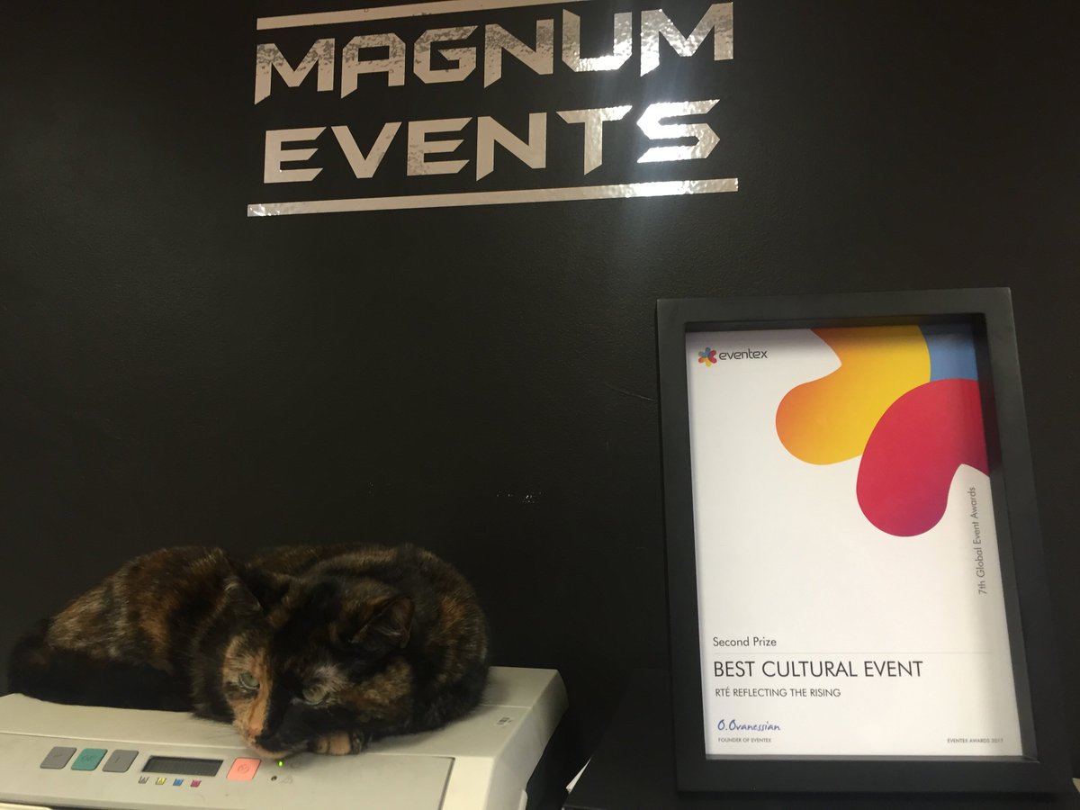 MagnumEvents's tweet photo. Thanks for the acknowledgement @eventexco - had a great night and met loads of wonderful people. @rte @CrokePark #eventprofs #1916rising https://t.co/JQTWFyugoQ