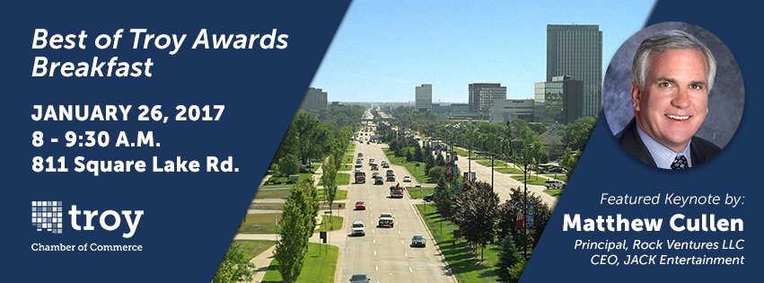 atopouzian's tweet photo. TIX SELLING FAST! Come hear @JACKEnt CEO Matt Cullin #RockVentures @TroyChamberMI awards event TOMORROW! https://t.co/kS44IXaD7f #BOTA16 https://t.co/TTspw0X6wH