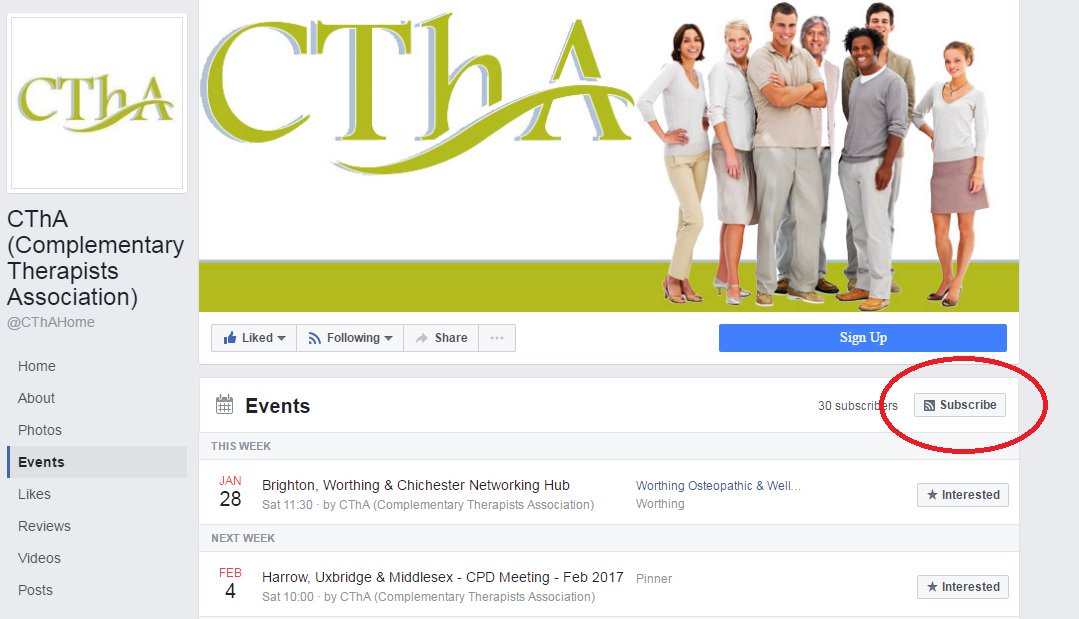 Don't forget to subscribe to the CThA events page on Facebook to keep updated with your local group meetings - facebook.com/CThAHome
