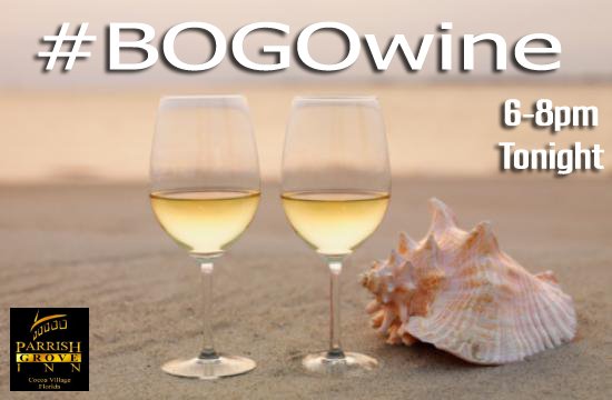 ParrishGroveInn's tweet photo. Hello #EarlyRiser - make plans to join us for #BOGOWine tonight! 6-8pm https://t.co/e3oJj6RW2d
