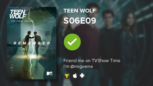 sbrsilver's tweet photo. I've just watched episode S06E09 of Teen Wolf! #TeenWolf  https://t.co/eZLJJFfRuy https://t.co/SSX3bJLxzS