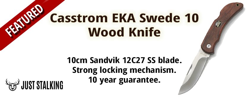 JustStalking featured product this week is <a href="/CasstromUK/">Casstrom Ltd</a>  EKA Swede 10 Wood Knife! Get yours: ow.ly/vvAq308kzAF #deerstalking #knives
