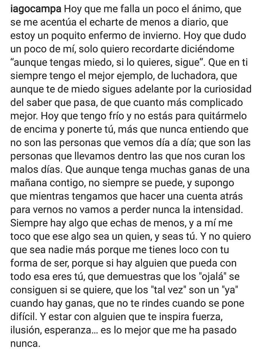 Lo mejor que me ha pasado.