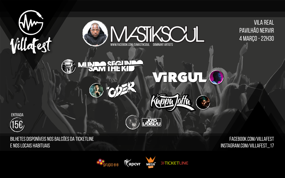 VillaFest_17's tweet photo. VILLAFEST | 4 MARÇO  | PAVILHÃO NERVIR | VILA REAL

#TRASOSMONTESVAIDARBOOM https://t.co/jsYFrHTyqY