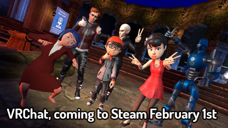 Get ready!  On February 1st VRChat hits Steam <a href="/steam_games/">Steam</a> #steamvr