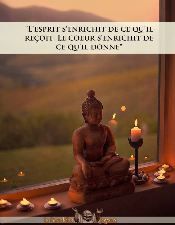 Belle pensée... Qu'aimez-vous recevoir ou donner? 
#Buddha #bienetre #bliss