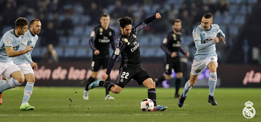 realmadrid's tweet photo. DC: @rccelta_oficial 1-0 #RealMadrid (Danilo 44' (p.p.)).

#RMCopa https://t.co/6toM0qFQjq