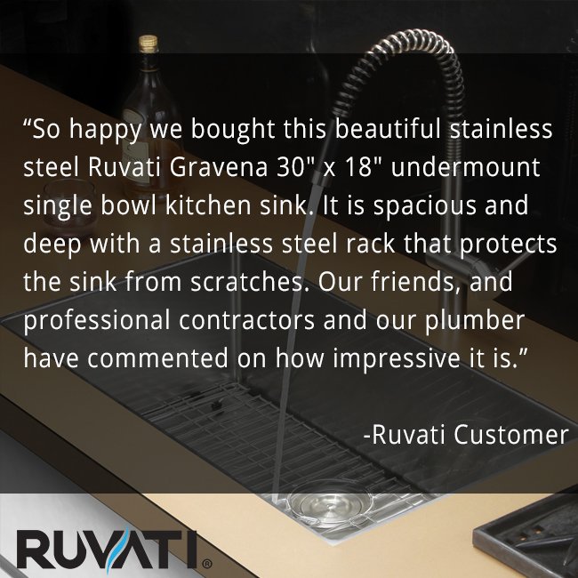 RuvatiSinks's tweet photo. Why should you choose Ruvati? Just let one of our happy customers tell you! https://t.co/jMnW2euQkh