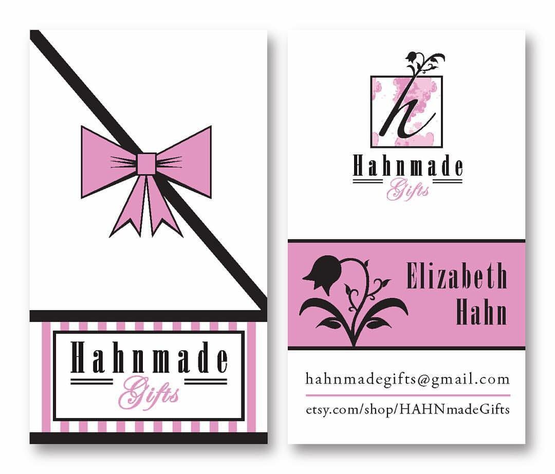 HahnMade Gifts Logo and Business cards...check out her creations on Facebook and Etsy!
#Ang_Grandi 
#AngeloGrandiDesigns