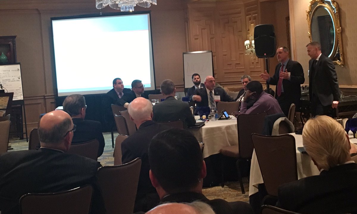 ASIS_Intl's tweet photo. John Petruzzi and Tim McCreight discuss how the #ESRM Commission will go about their work this year. https://t.co/BzMwlQI7dM