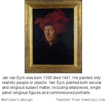 melzaart_design's tweet photo. Wes's Artist=Jan Van Eyck https://t.co/yk2FRKRcau