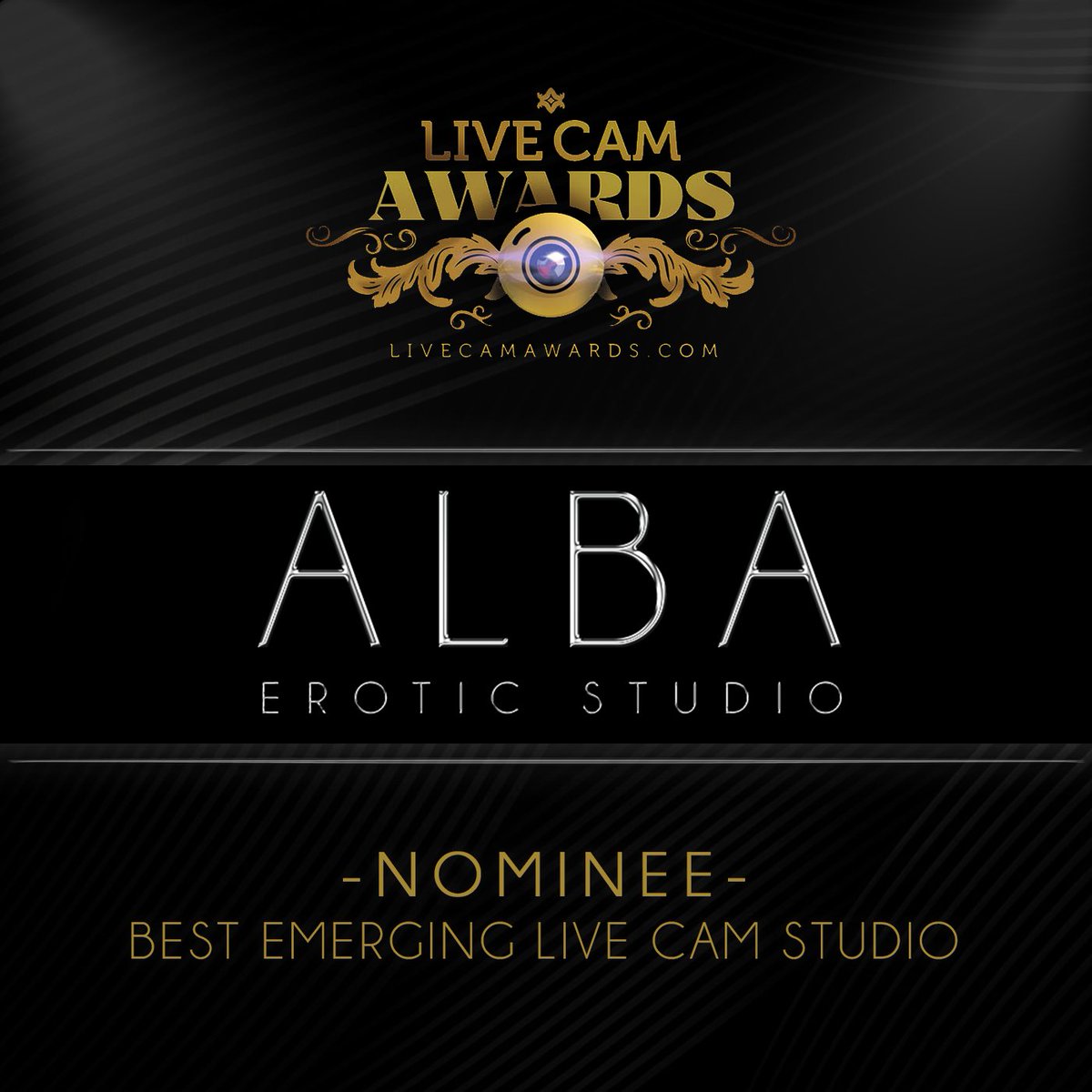 AlbaStudioCo's tweet photo. We are so proud and pleased for having been nominated as BEST EMERGING CAM STUDIO @LiveCamAwards  ➡️ https://t.co/oGODYilrrR ⬅️ https://t.co/RrdzxU7m79
