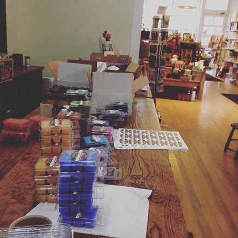 VC_Candle's tweet photo. Candle Bar is piled with handmade goodies! #Candles #Wax #Melt #Tart #VillageCraft #StMarys #Local #Creative https://t.co/RwMv3gZRaU