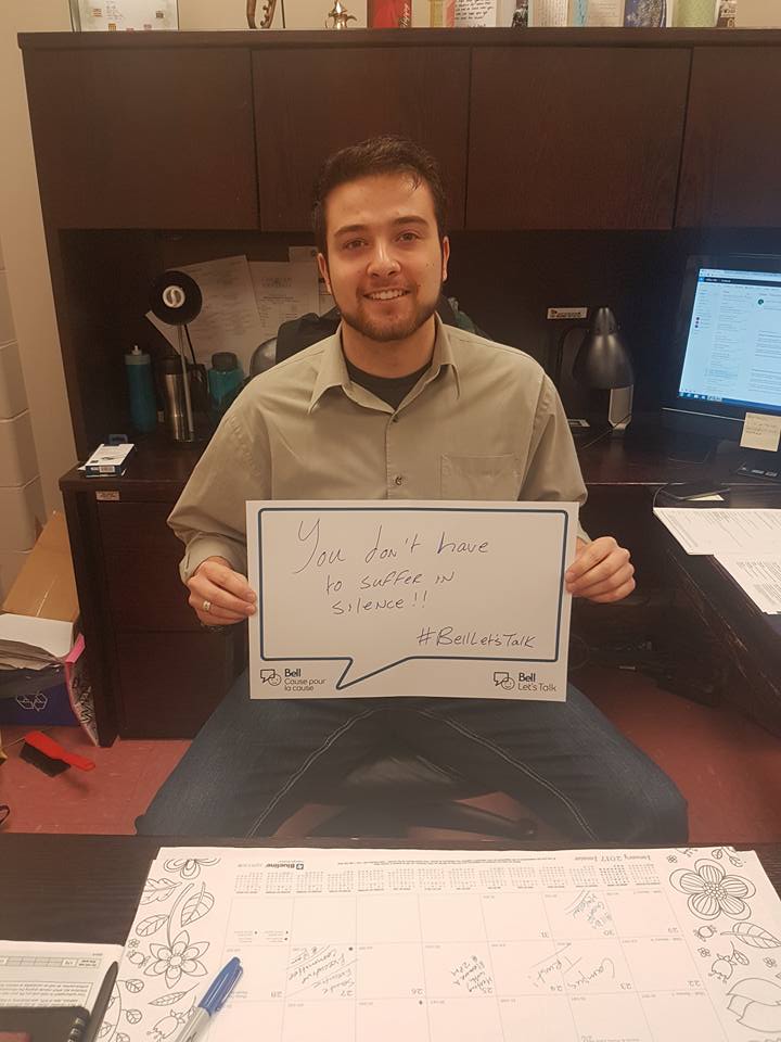 CBUSU's tweet photo. @CBUSU President and VPFO showing their support for #BellLetsTalk @cbuniversity @CBUStudent_Life @CbuHouseCouncil https://t.co/Yjcfq8FdkE
