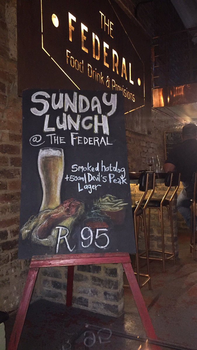 LaStallaJHB's tweet photo. Join us every Sunday for a smoking lunch.Delicious smoked hotdogs &amp; beer.Can't go https://t.co/MR0RTrhwHg your table now! @food24 @Eat_Out https://t.co/Au0pMD0JAx