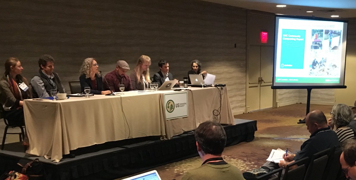 NYCzerowaste's tweet photo. DSNY Deputy Commissioner Bridget Anderson speaks about community composting @USCompostingCou #COMPOST2017. https://t.co/GqW8tzLkx6