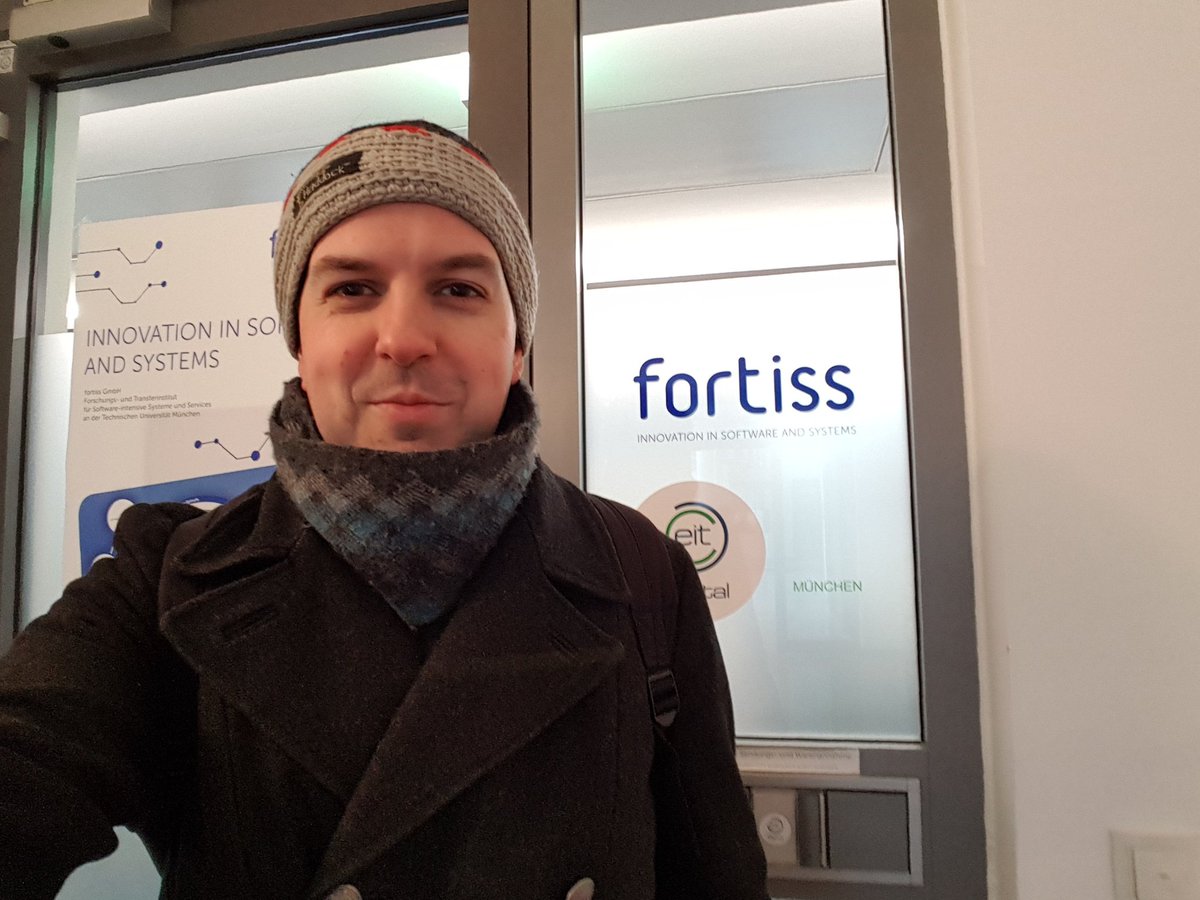 kgpierce's tweet photo. Wrapped-up warm representing @Ncl_CPLab in Munich, visiting the @AutoFOCUS3_Team at fortiss to discuss @IntoCps @CPSE_Labs and more! https://t.co/P4USmw38nR