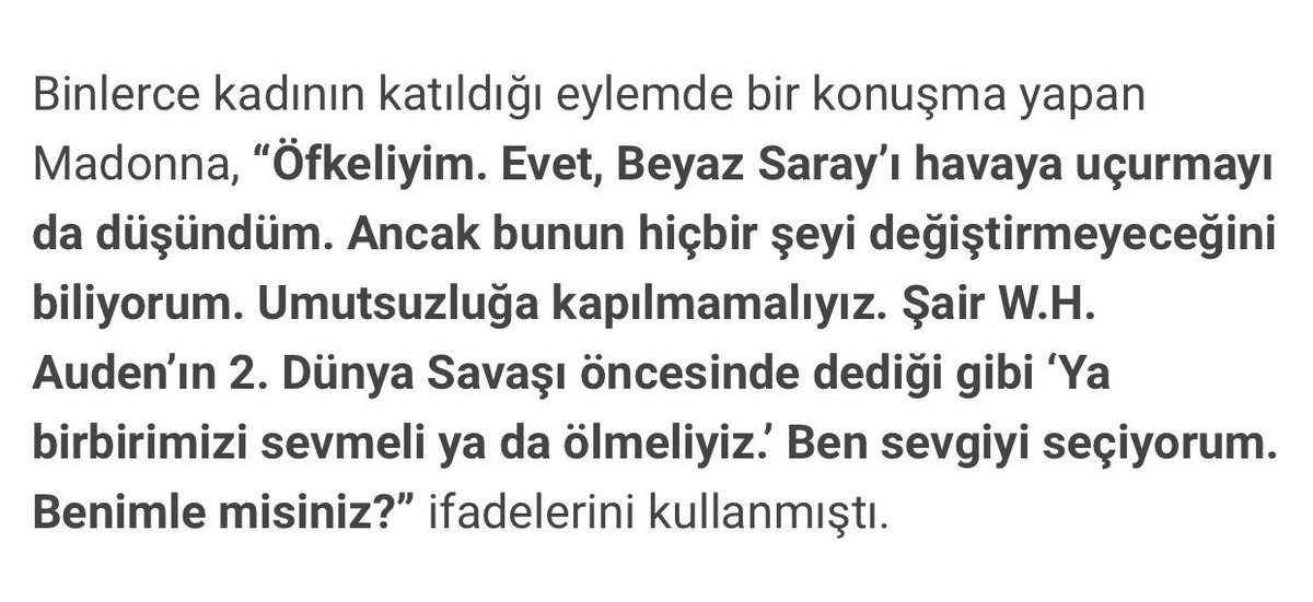 hulya_yrt's tweet photo. "Beyaz Sarayı havaya uçurmayı düşündüm"diyen Madonna için Trump,terörist soruşturması başlattı.
Erdoğan diktatör diyenler online mı😁 https://t.co/rc3vDu72jh