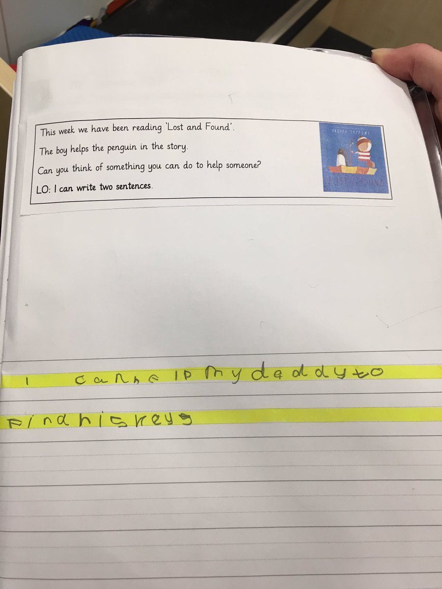 StMarys_SW8's tweet image. How can you help someone? We love this 4 year old&apos;s answer #lostkeys #helpdad #receptionwriting